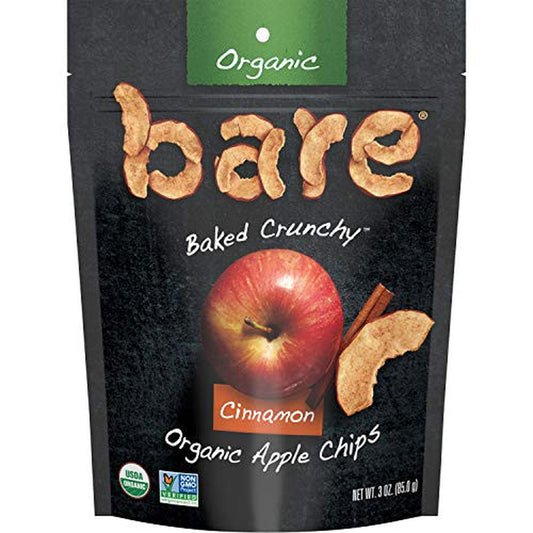 Organic Apple Chips 3 Ounce Gluten Free Healthy Snack with Cinnamon