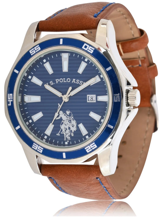 Adult Male Vintage Watch with Blue and Silver (USC50588WM)