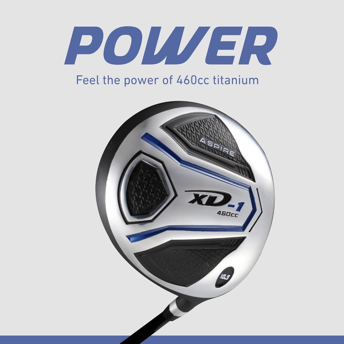 XD1 Men’S 14-Piece Golf Set – 460Cc Titanium Driver, Wood, Hybrid, 6-PW Irons, Putter, Stand Bag, 3 Headcovers and Cover