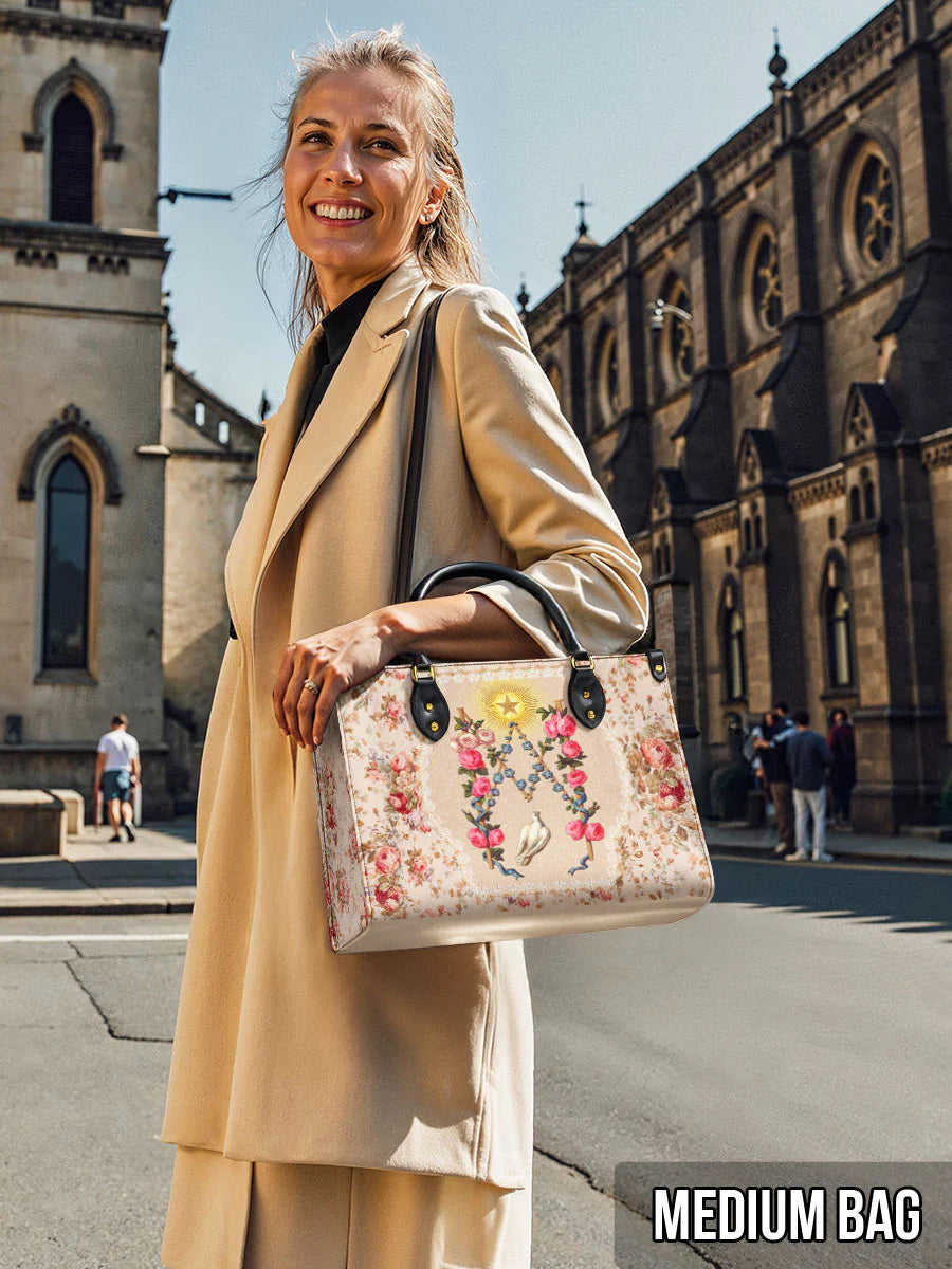 Roses of the Rosary Leather Bag